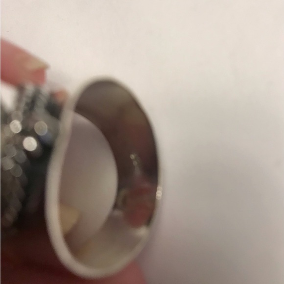 Larimar Stamped 925 Sterling Silver Ring - Picture 4 of 6